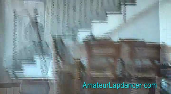 Lapdance and blowjob made by BIG boobs blonde