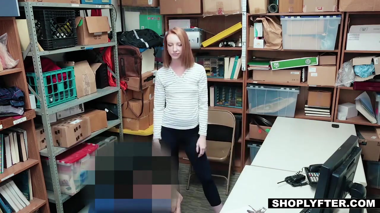 Redhead teen 18+ Arrested And Fucked In The Office