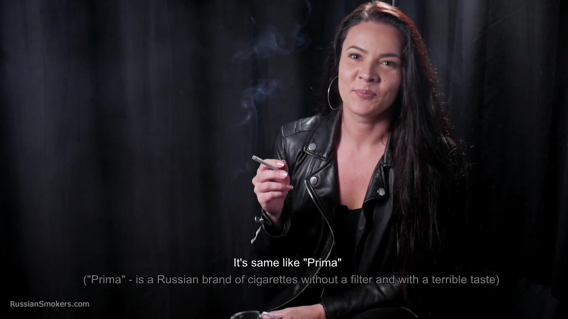 Fitness Instructor Tanya Is Smoking Terrible Taste Cigarette