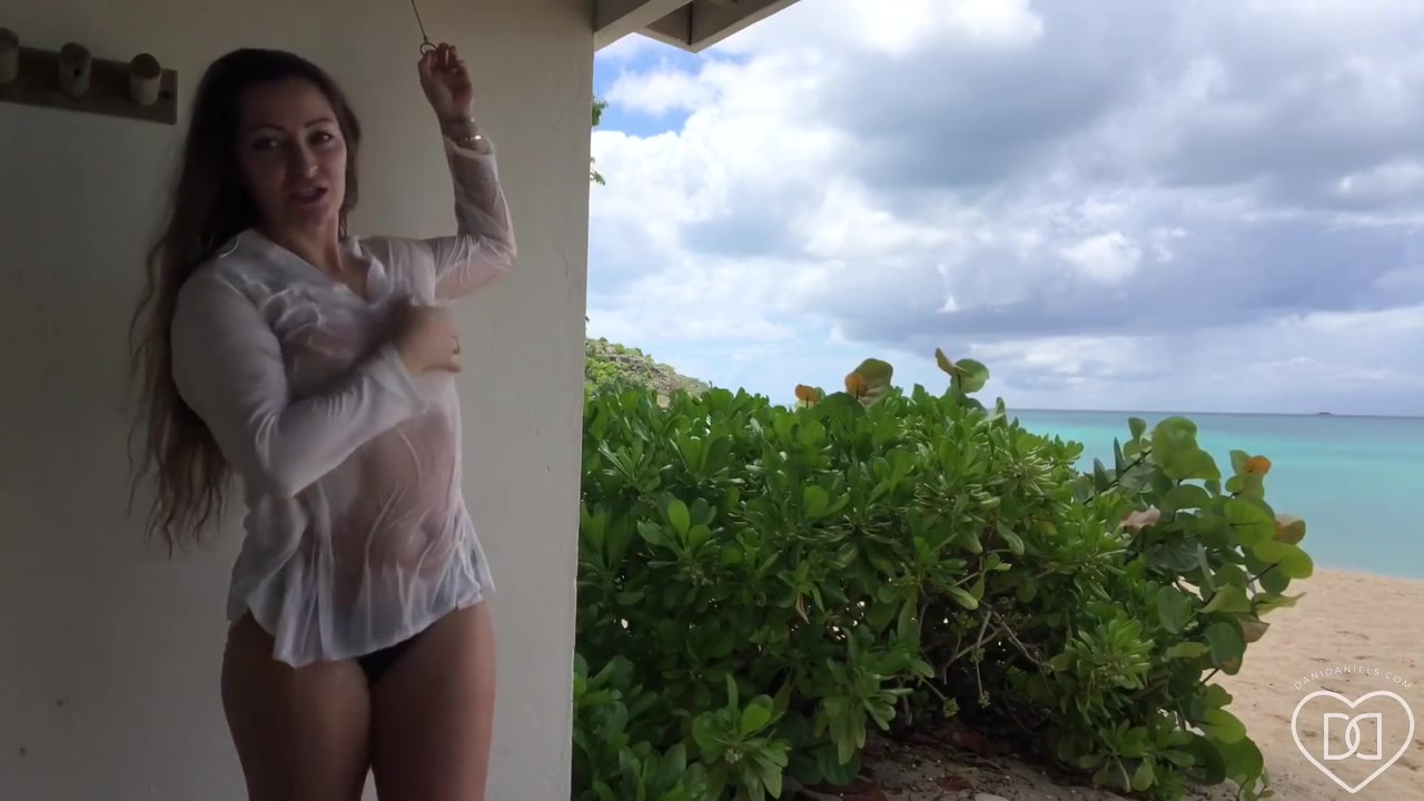 Public Beach Shower Solo With Dani Daniels