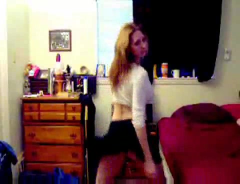 Playful young girl with amazing tits gets naked on web cam