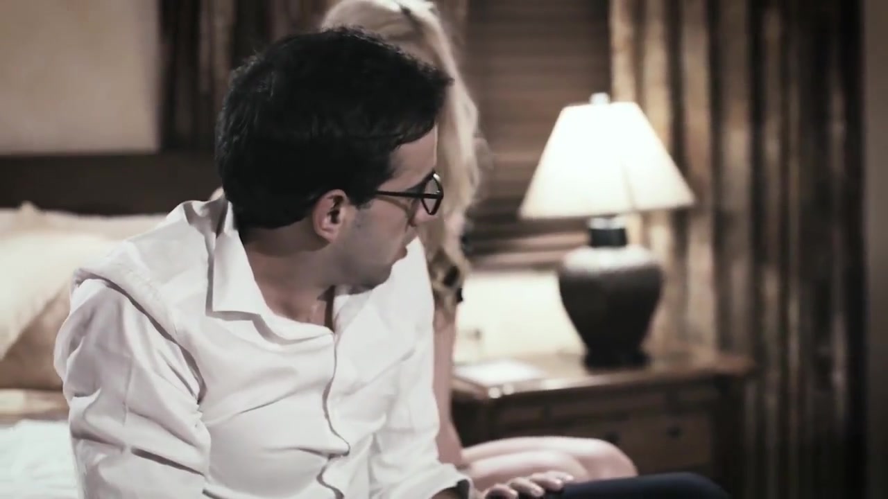 Nerdy stepbrother fucked by his new slutty stepsister