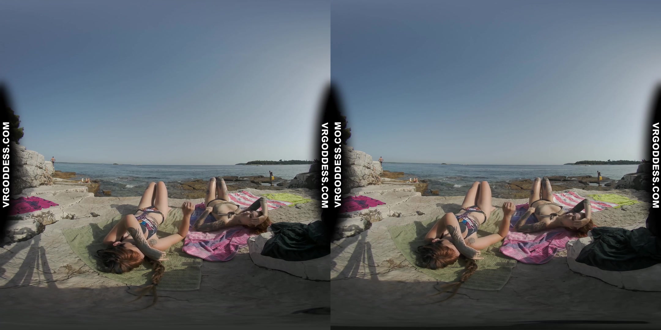 Risky Public Nudity Hot Girls On Vacation Spray Painting Graffiti Brille & Cherri Also Topless Beach