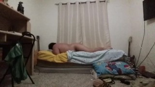Request: Chub Boy Humps His Bed And Cums For Friend