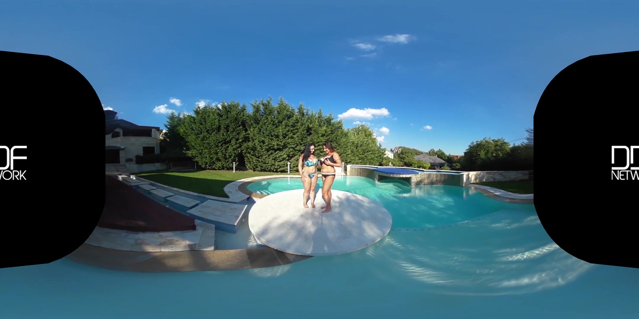 Anastasia Lux & Laura Orsolya in Big Boobs Sunshine - Wet Milfs Suck Their Massive Titties - DDFNetworkVR