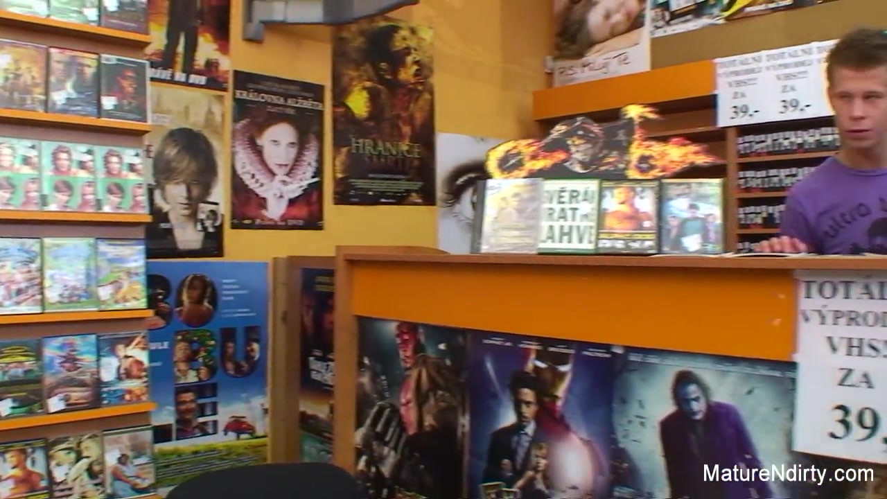 Sexy Blonde Mature Fucks Him In The Video Store - Mature'NDirty