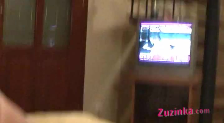 Zuzinka is having fun with the commercials of sex ads