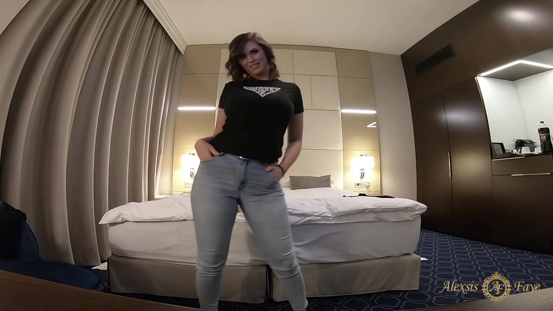 Fun In Hotel Room Trying New Panties, Jumping On Bed And Rubbing My Pussy - Alexsis Faye