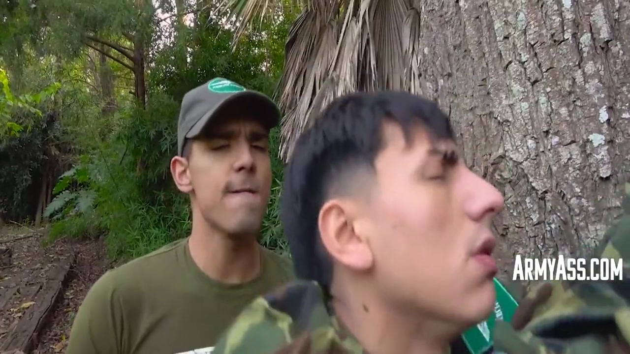 Caetano Soares, Gay Porn And Rene Sava - Tying Up A Soldier Wasnt Enough So We Spitroasted Him 8 Min
