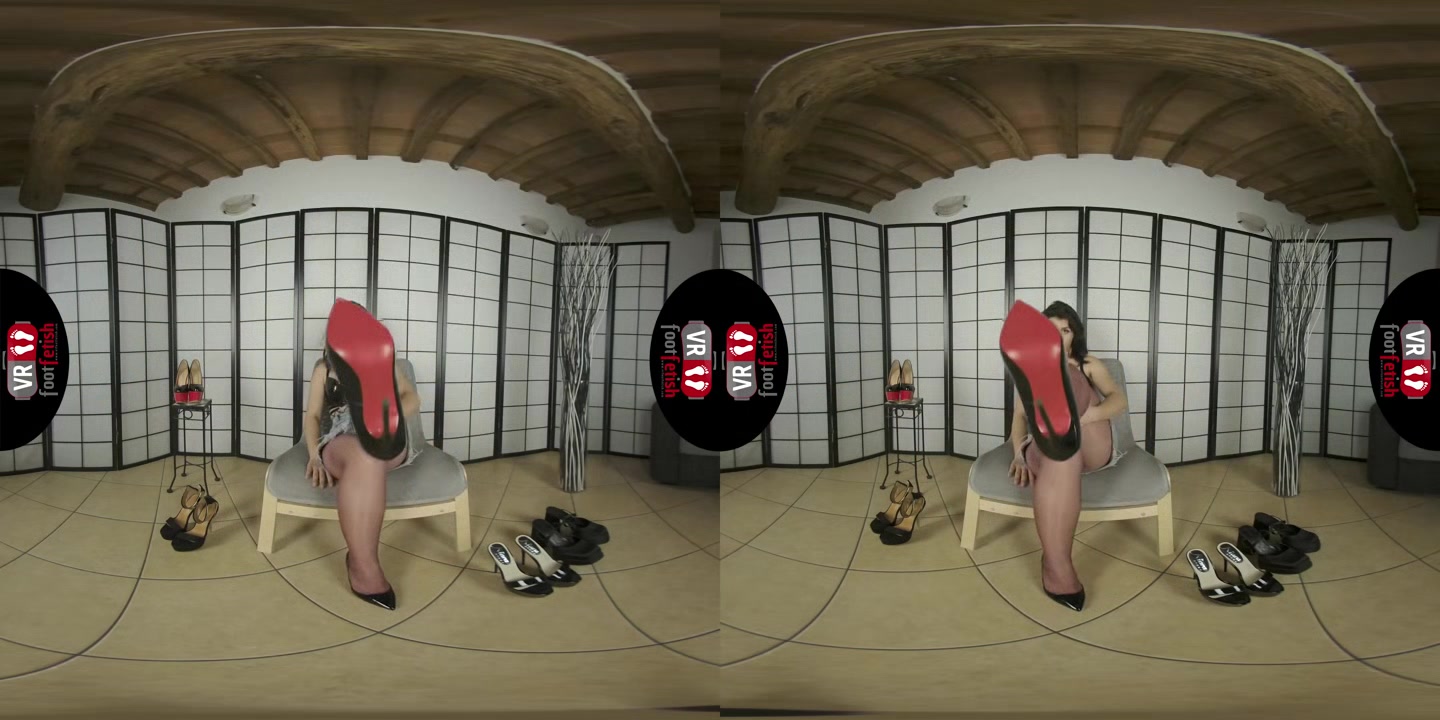 Powerful Girl Molli Loses All Of Her Clothes In VR Apart From Her Favorite Red Pantyhose - VRFootFetish