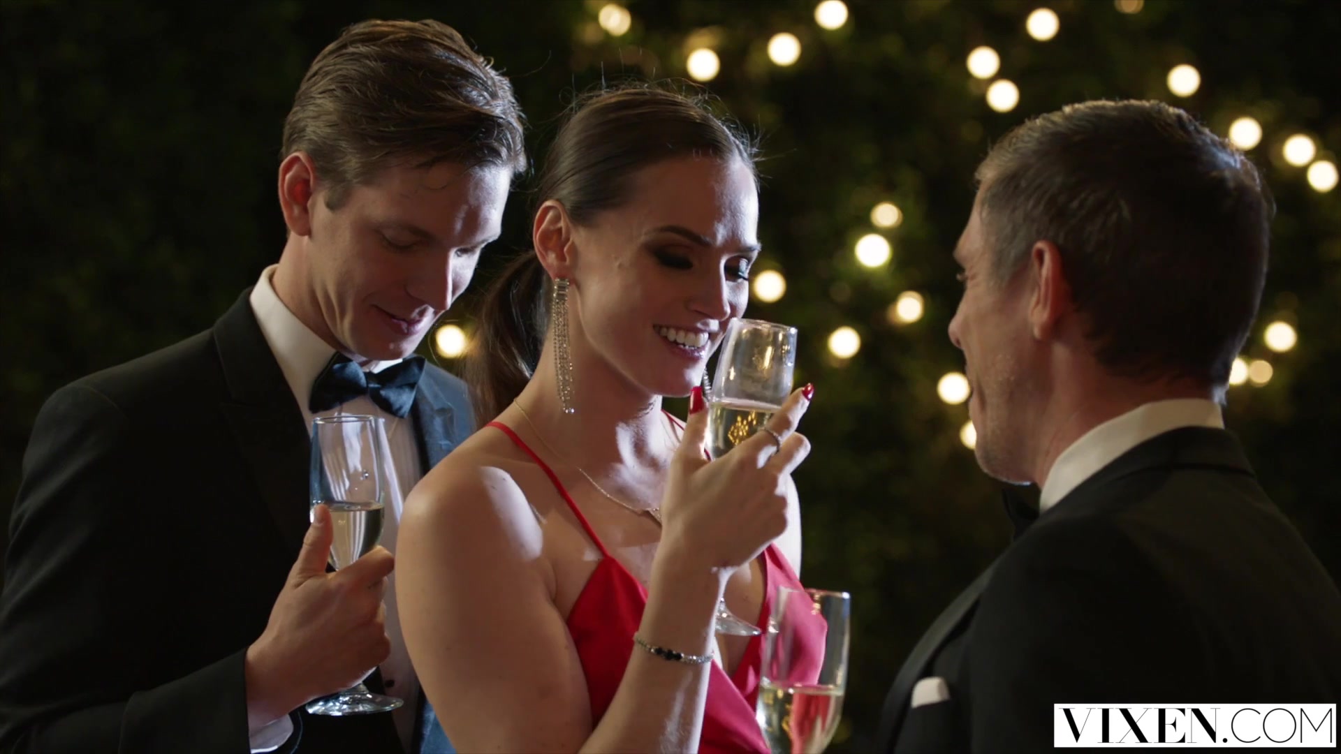 VIXEN Tori Black Takes on Two Cocks In An Award Show After Party