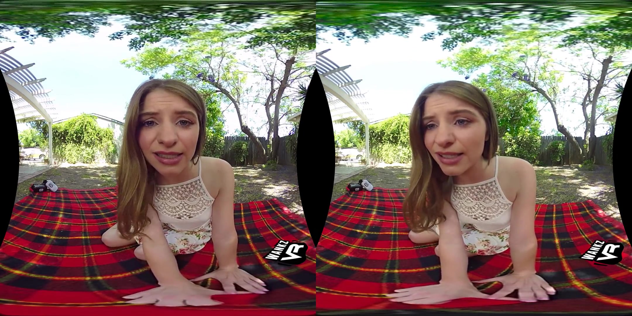 Backdoor Picnic - Cute Blonde teen 18+ Virtual Girlfriend Anal Sex VR