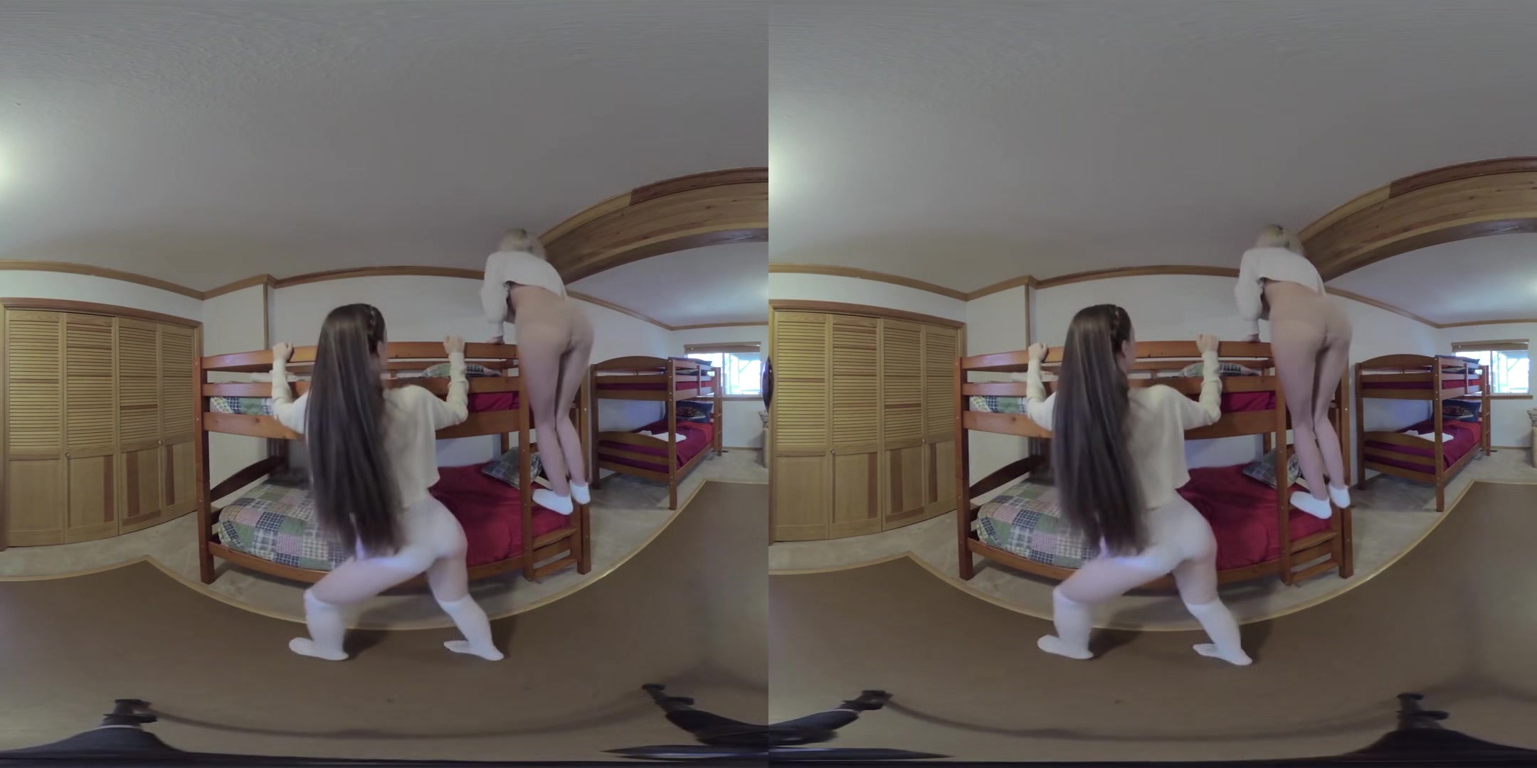 Happy Campers - Two Amateur Teens in a Striptease
