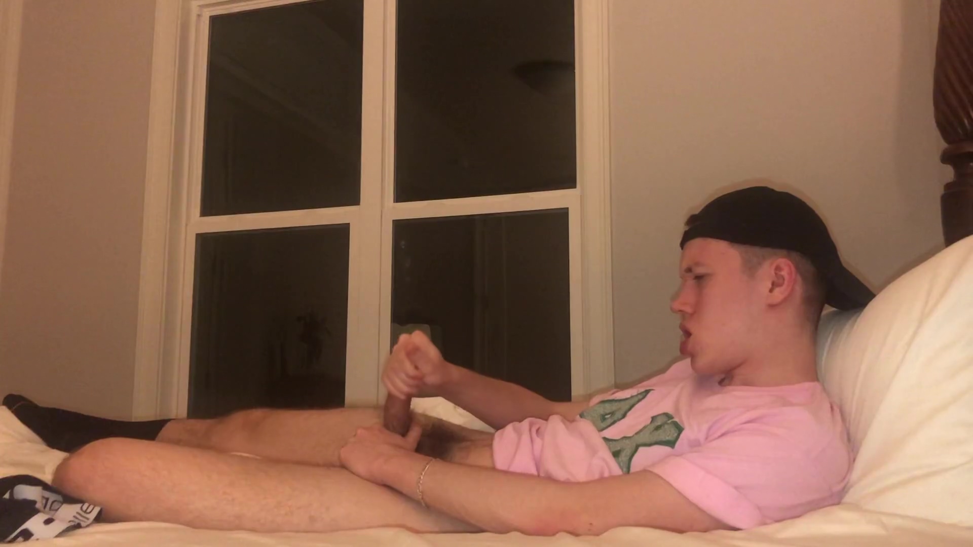 19 Year Old College Frat Boy Jesse Gold Fingers His Hairy Hole