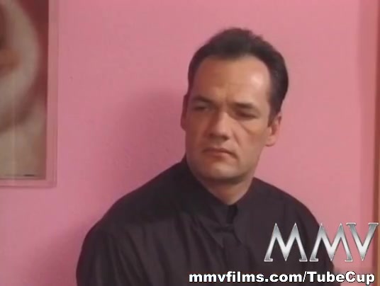 MMVFilms Video: Brunette Takes On Two Cocks