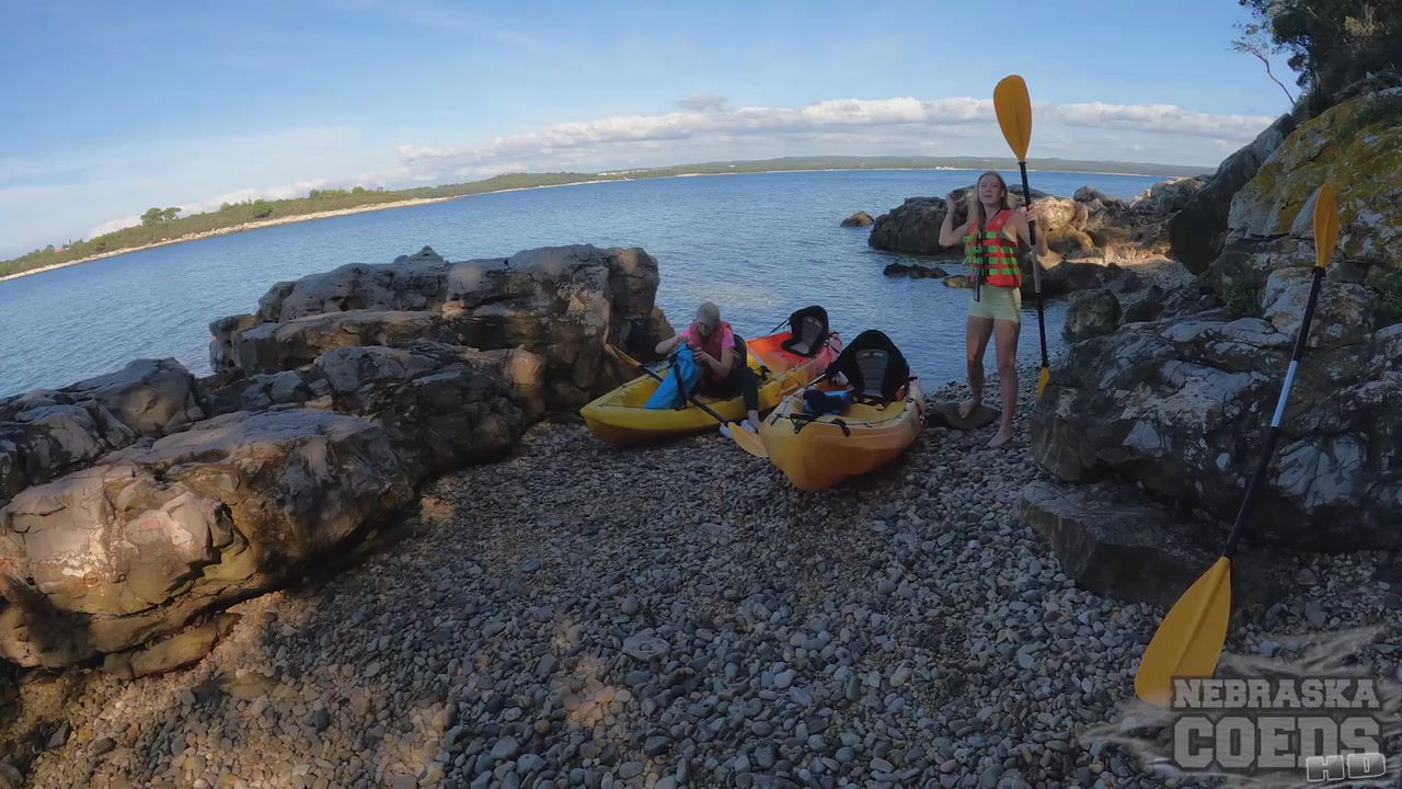 Nude Kayaking And Hiking Naked Outdoors On A Deserted Adriatic Island With Mira And Kristina