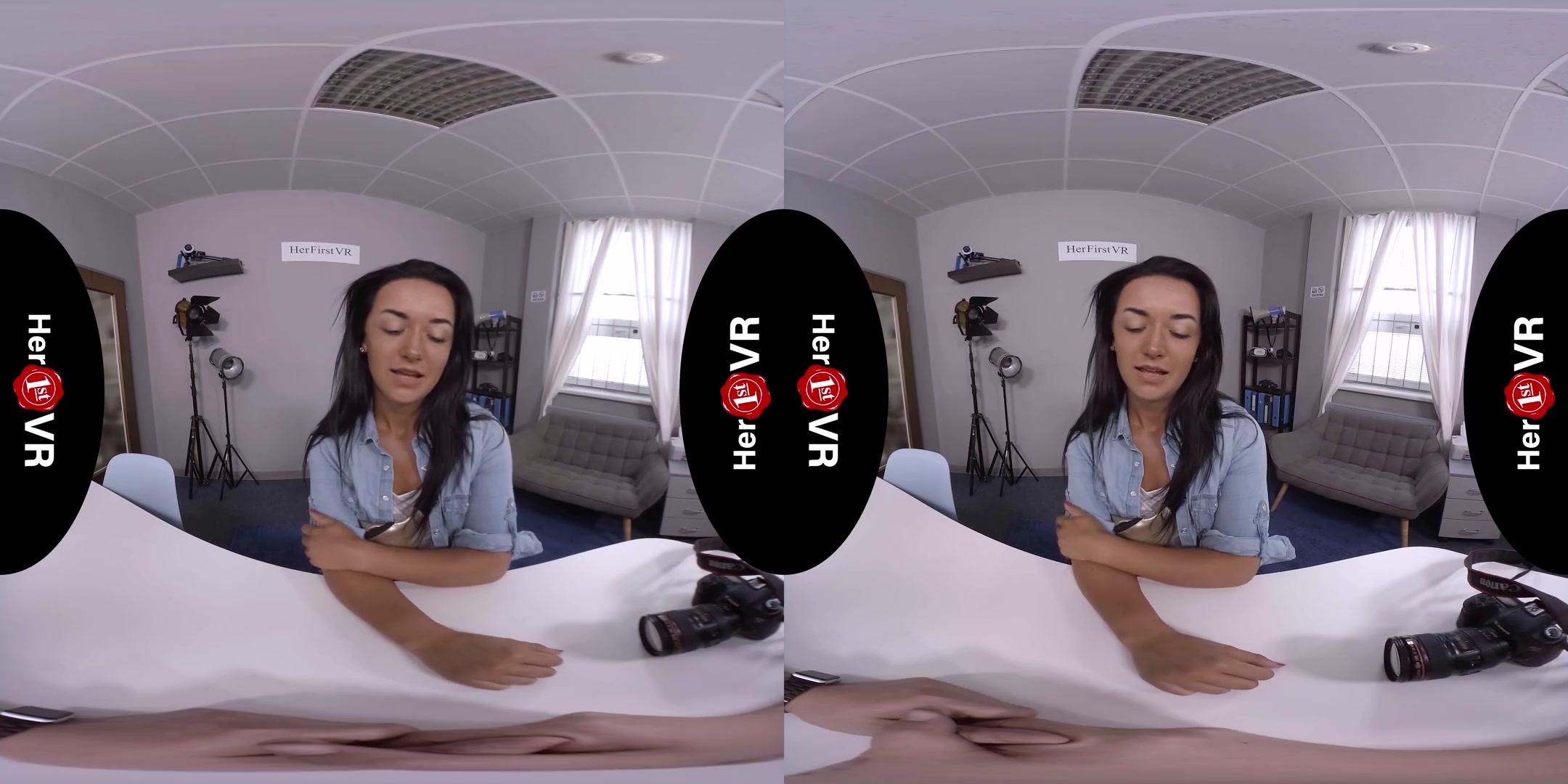 Zuzu Sweet - VR Casting - Shaved Amateur Striptease POV Fuck