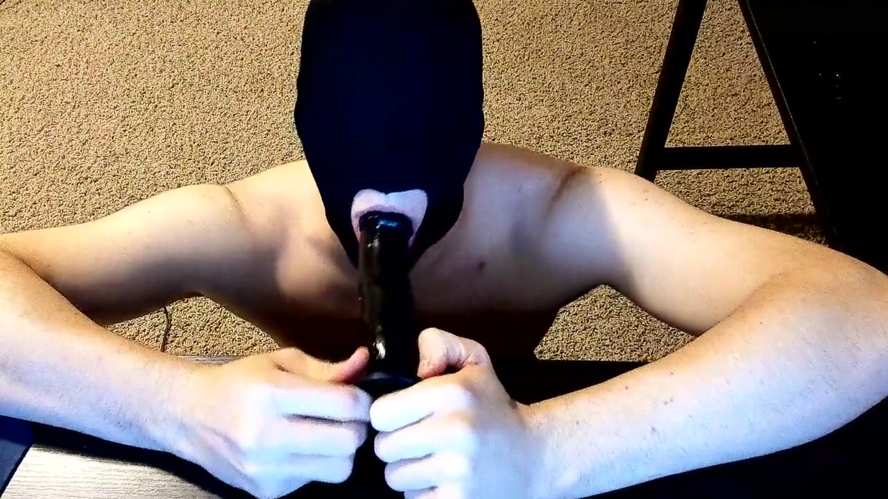 Sucking And Licking A Nice Thick Black Dildo In My Hood