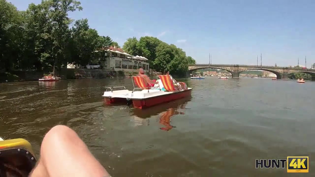 HUNT4K. Hunter meets couple at the lake and pays man to fuck his girl