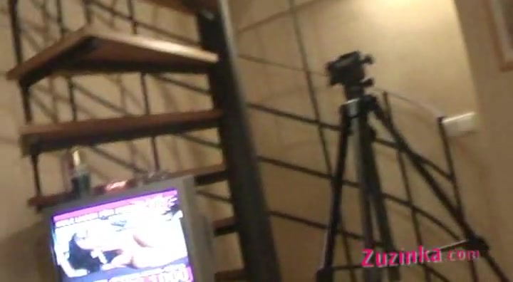 Zuzinka is having fun with the commercials of sex ads