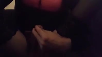 Horny crossdress stroking and some little dildoplay