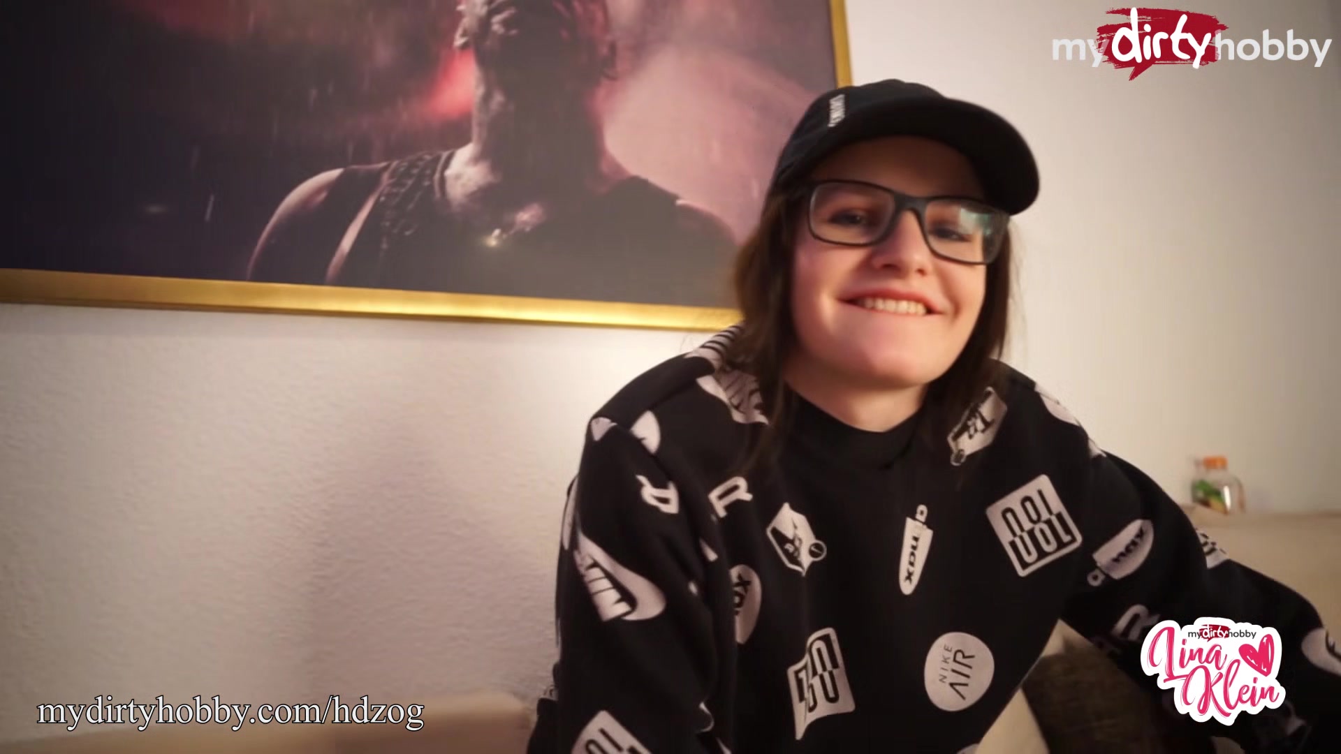 MyDirtyHobby - Nerdy college teen 18+ riding in reverse cowgirl and facialized by roommate