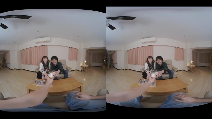 Maki Koizumi [VR] In Front Of Her Husband : I get weird when drink - Caribbeancom