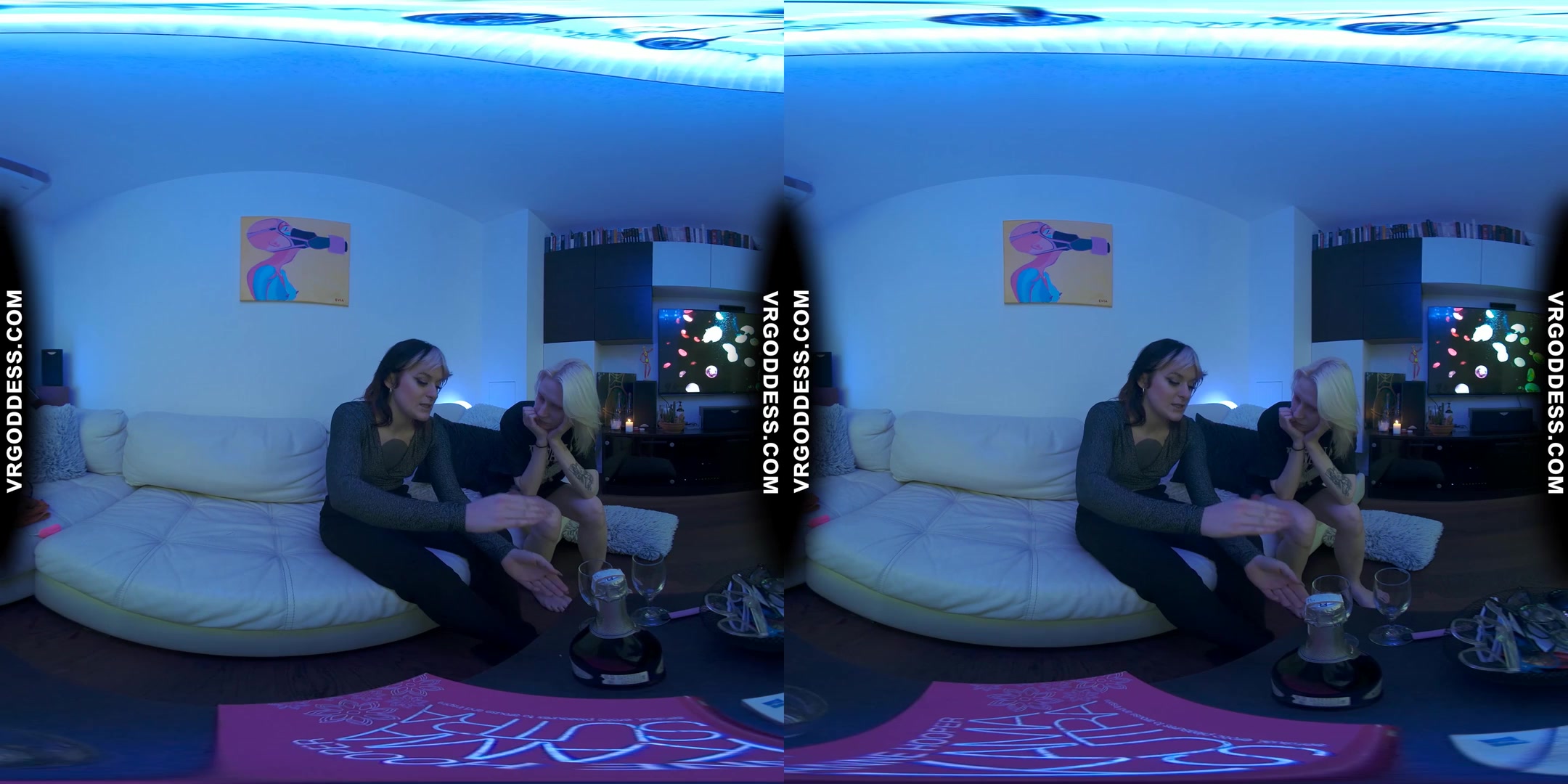 Brilla And Ingrida Champagne Chill Out Strapon Lesbian Kama Sutra Sex