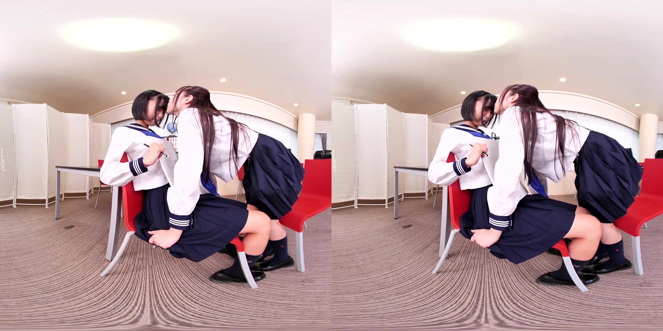 Girl on Girl VR: Beautiful Girls Playing with Each Other; Japanese Schoolgirls go Full Lesbian