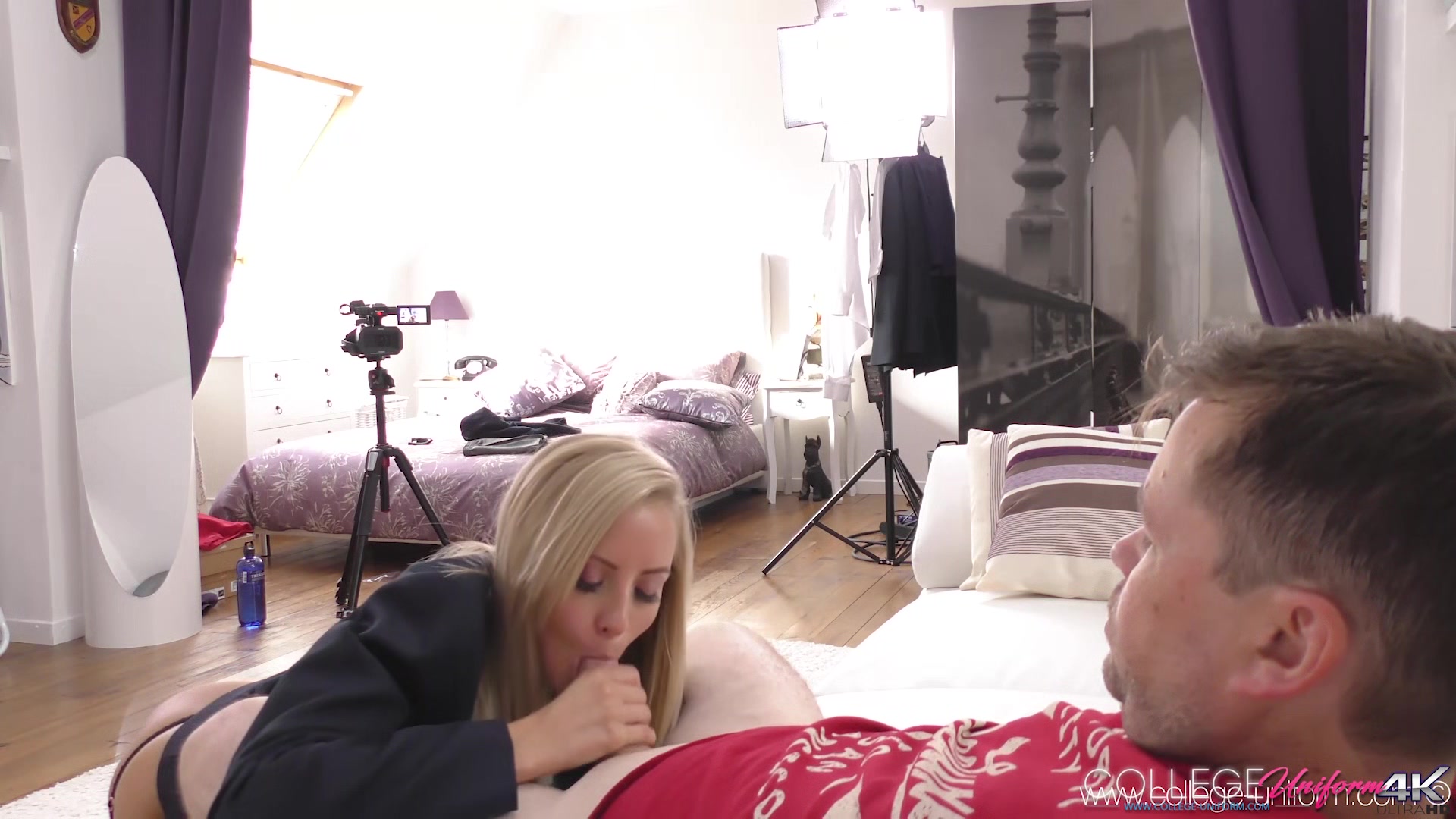 Young Uniformed Blonde Sicilia Sucking Dick And Doing Cowgirl!