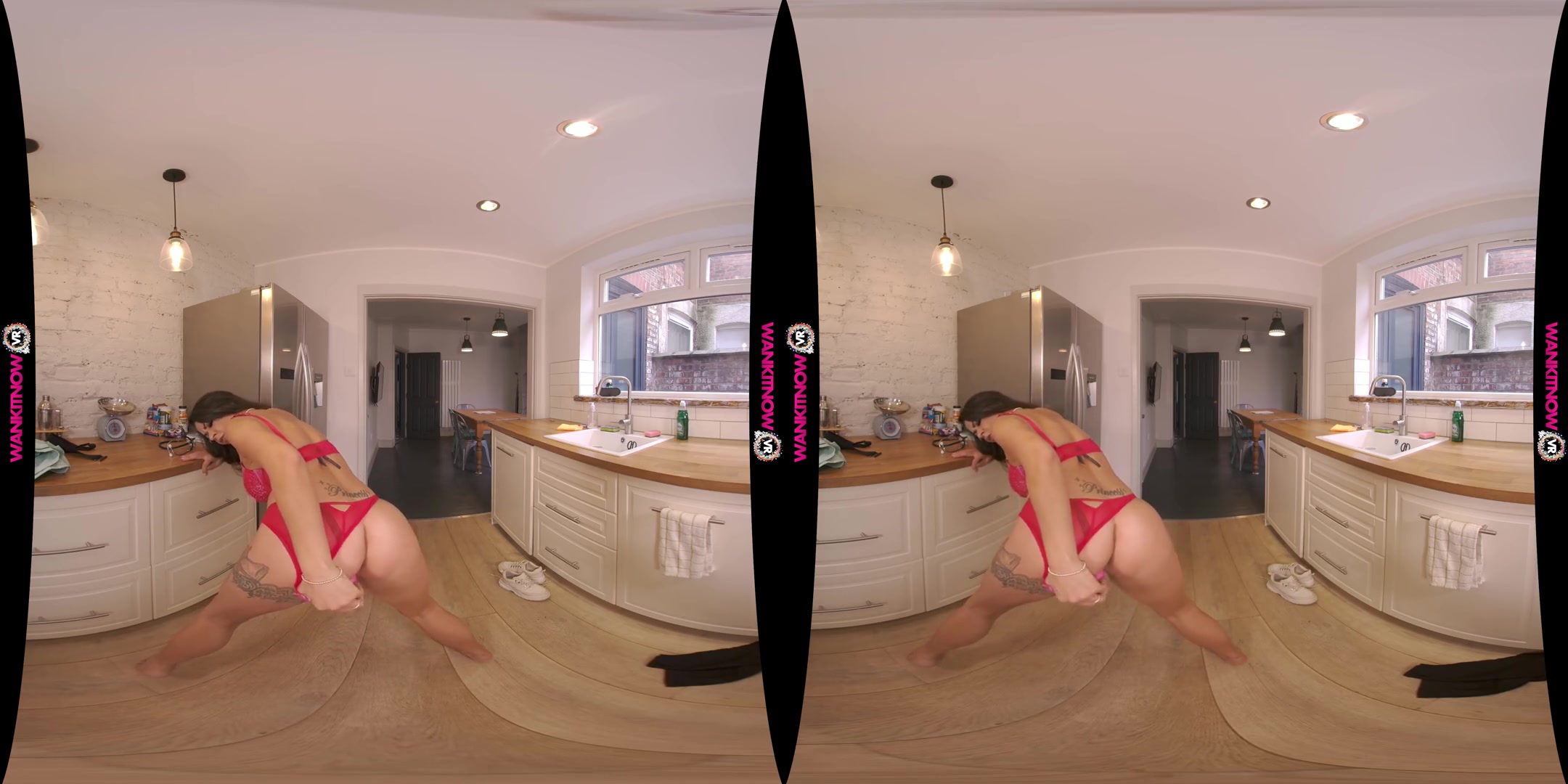 Stress Release - Cute Amateur in the Kitchen Stripping