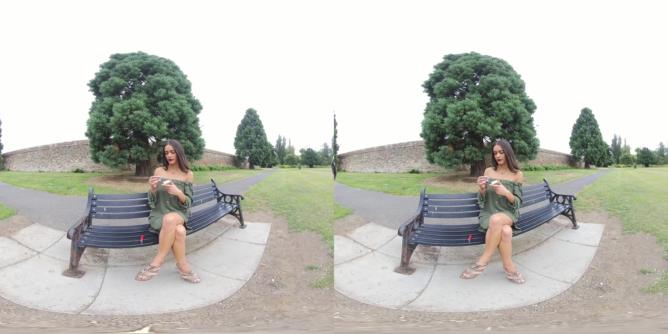 Kim Model - Park Bench - VRSmokers