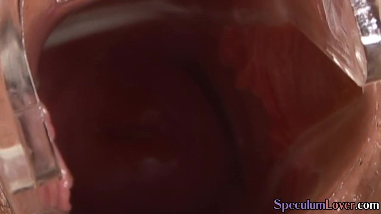 European speculum babe toying tight pussy after stripping