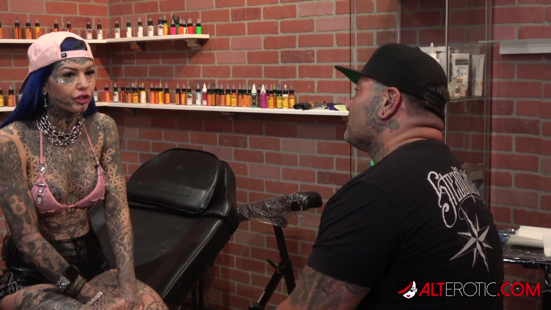 Amber Luke 666 Face Tattoo