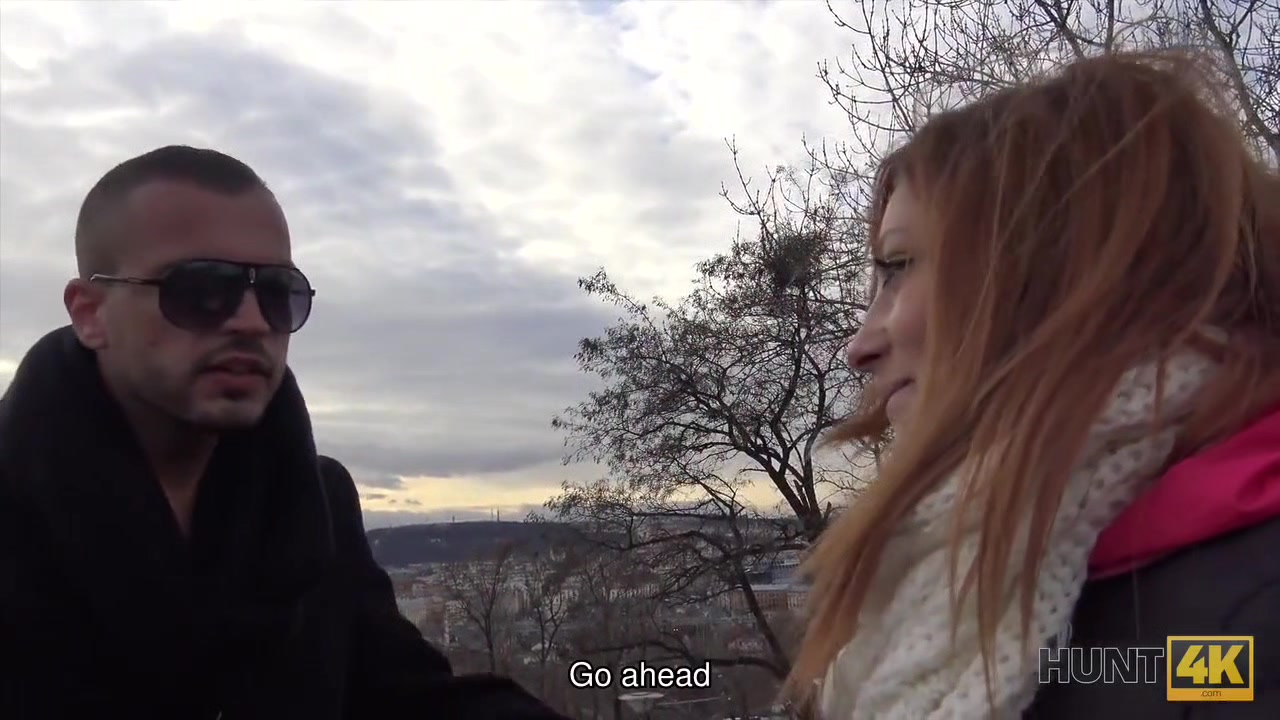 HUNT4K. Awesome Jenifer Red satisfies stranger and earns some cash