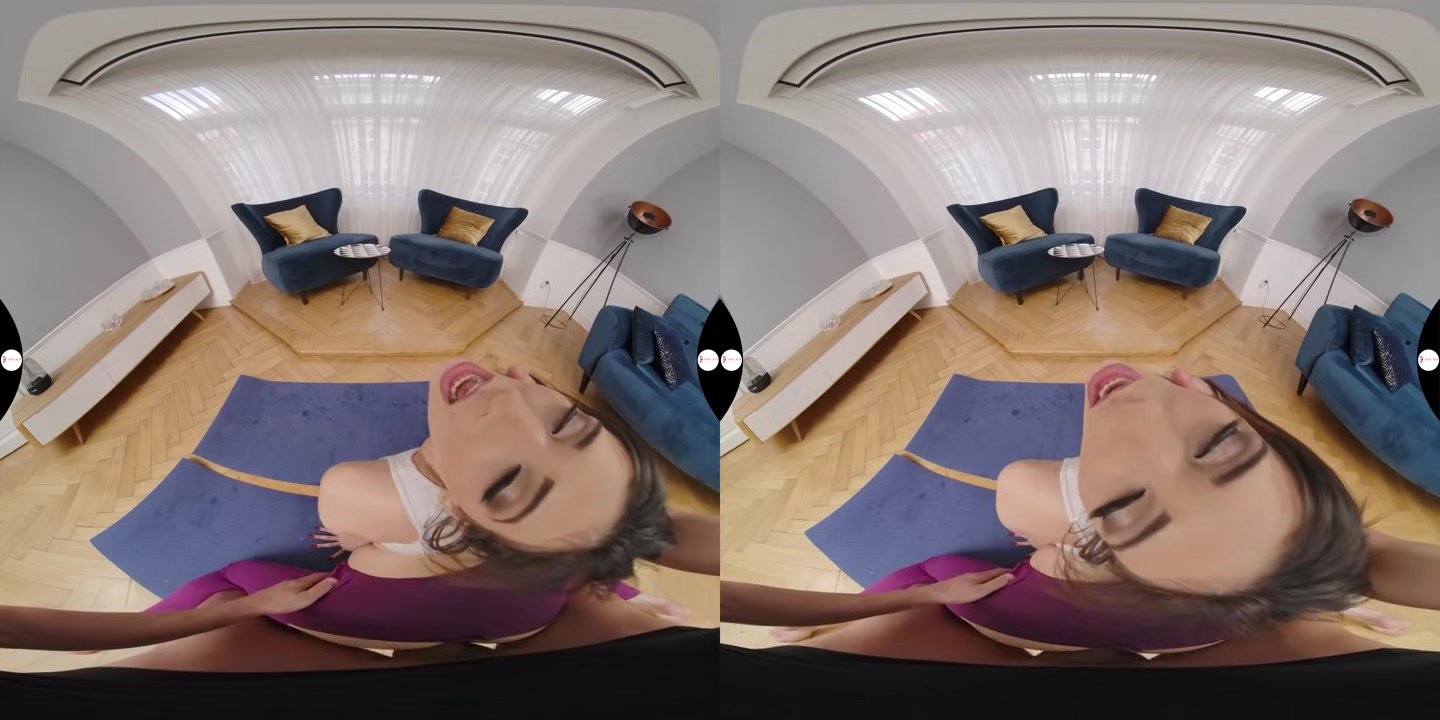 Sexy Latina gets Horny During Yoga Training - YogaVR