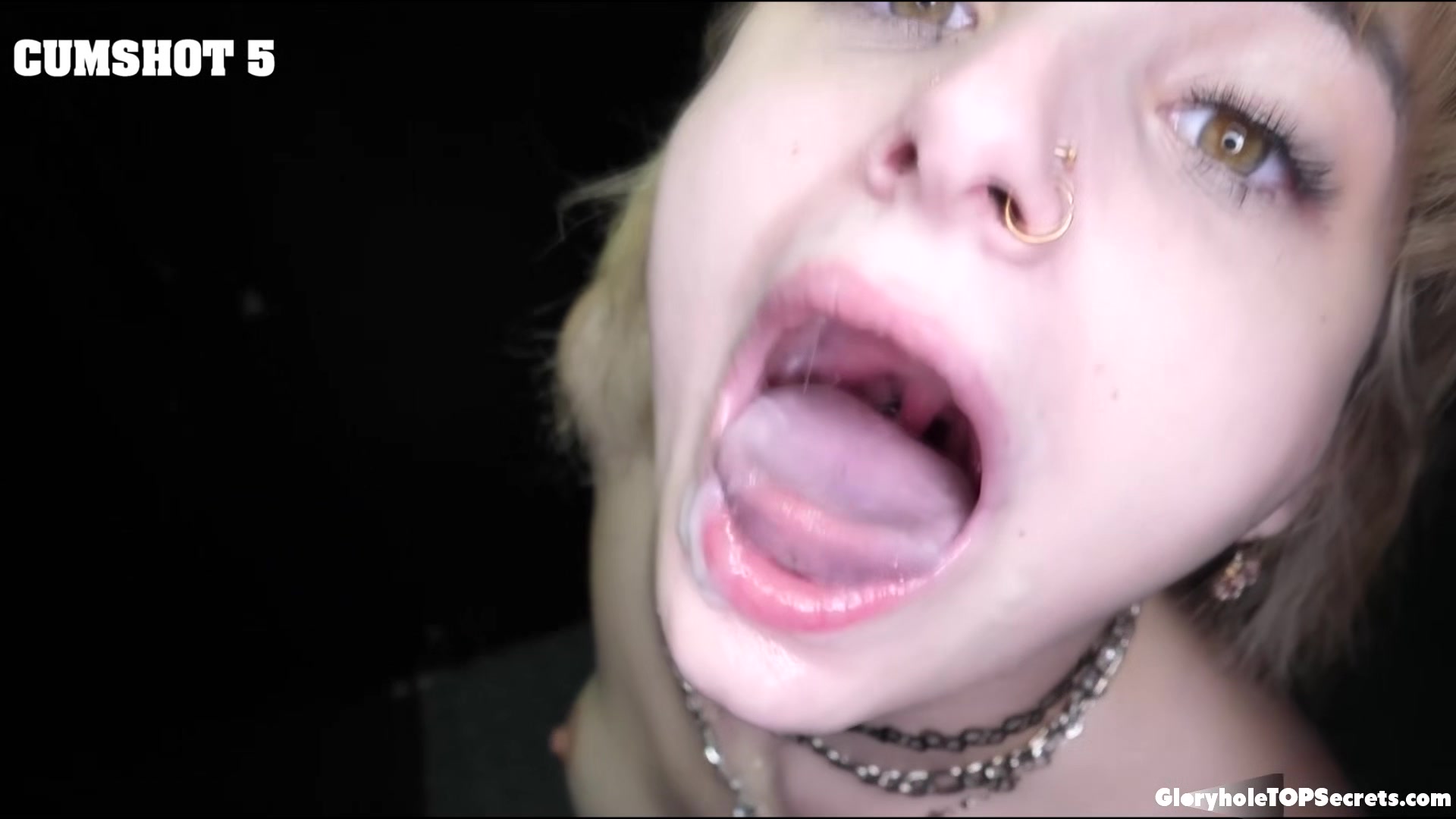 Evie and Honey swallowing 14 cumshots together!
