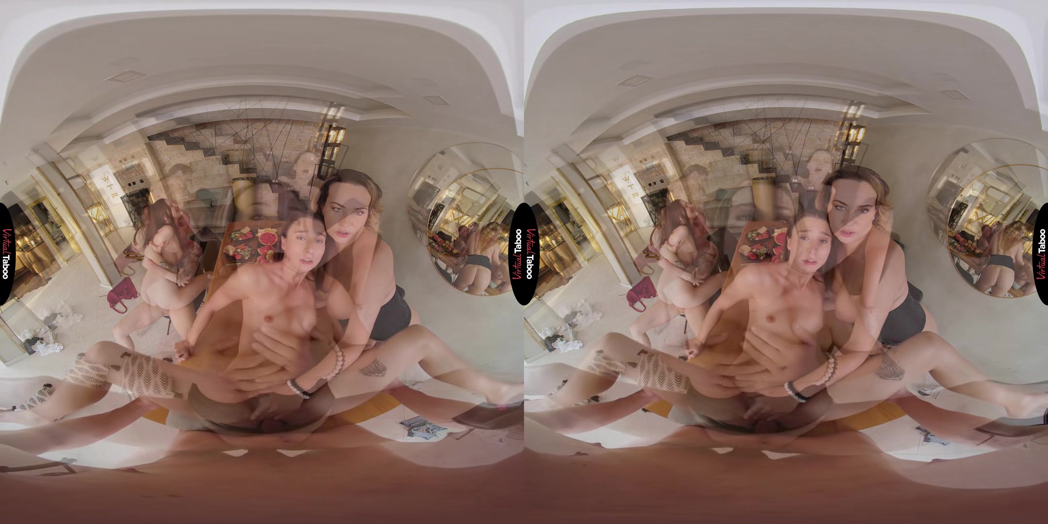 Jane White, Margo Von Teese VR Porn: The Cumsters Family - Episode 3 Dish Of The Evening - VirtualTaboo