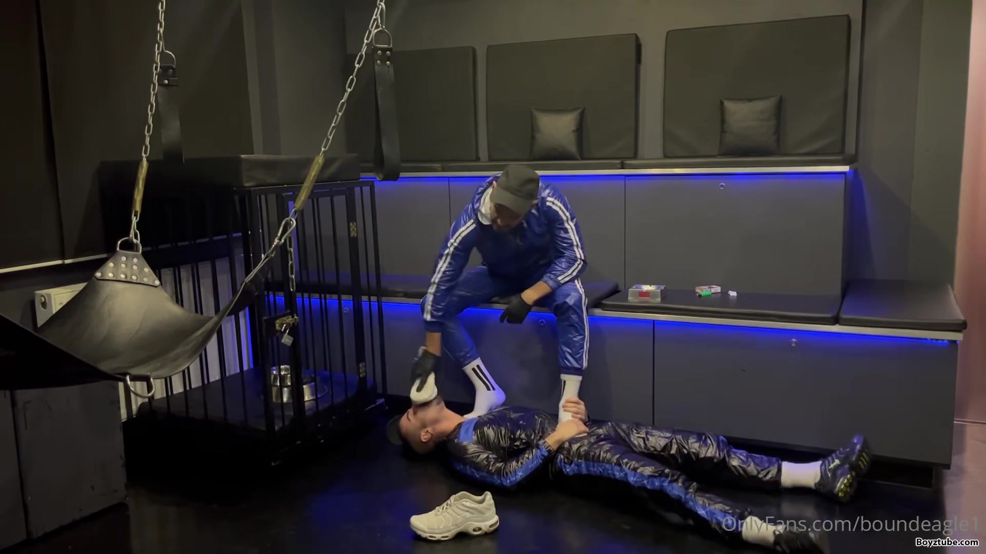 Smoking scally sneaker socks feet cum load