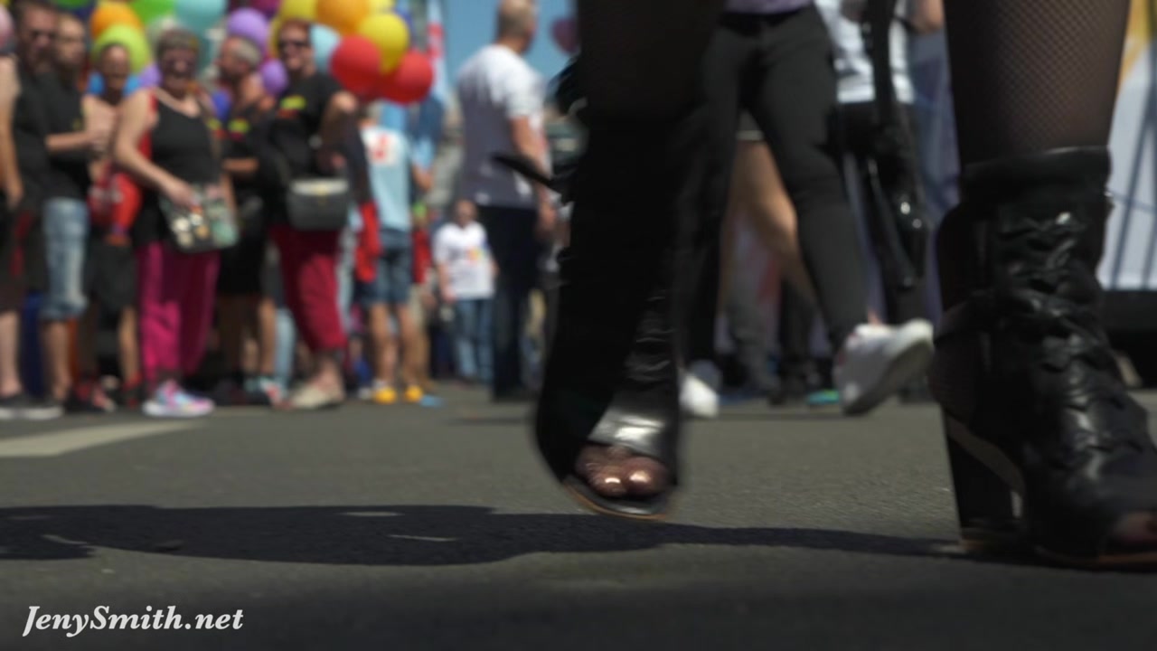 Sexy Jeny Smith at Christopher Street Day parade at Cologne. With Public Nude scenes