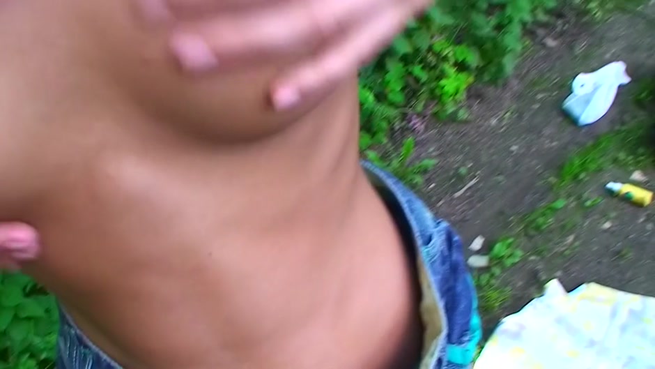 Horny cutie has real sex while in a public street