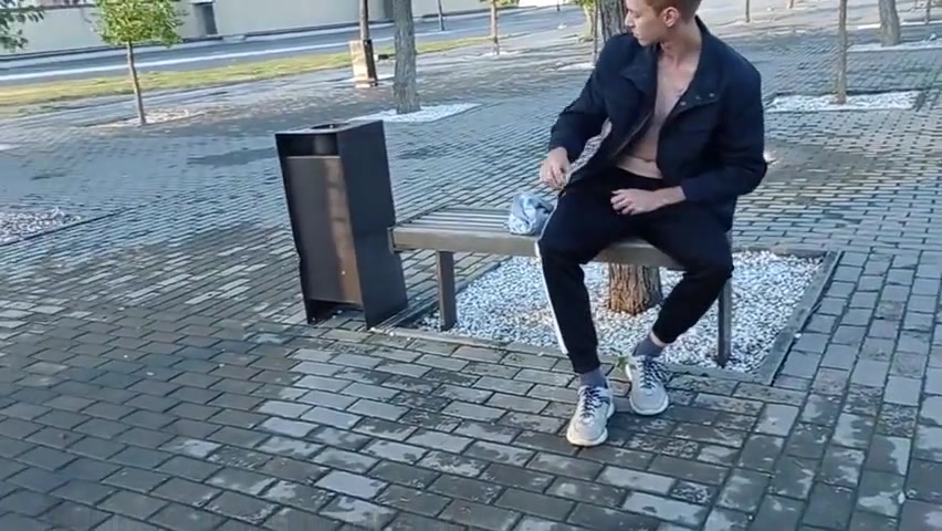 abx 571 - Blond Twink Jerks Off Near The Plant. Extreme