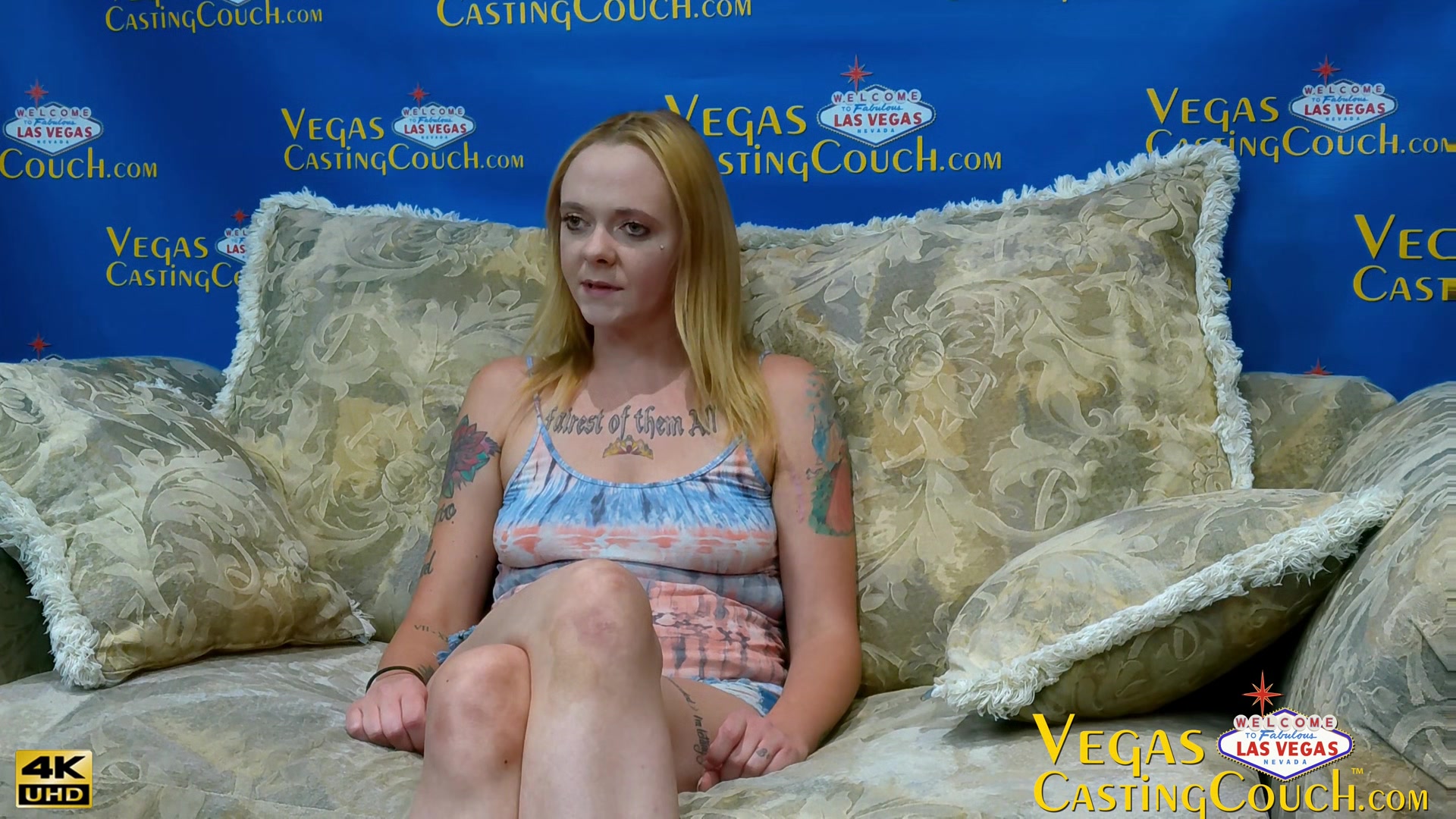 Ashley LaShae Casting - Solo Masturbation - POV DeepThroat - Cum Shot -Bondage Orgasm During Vegas Mayhem