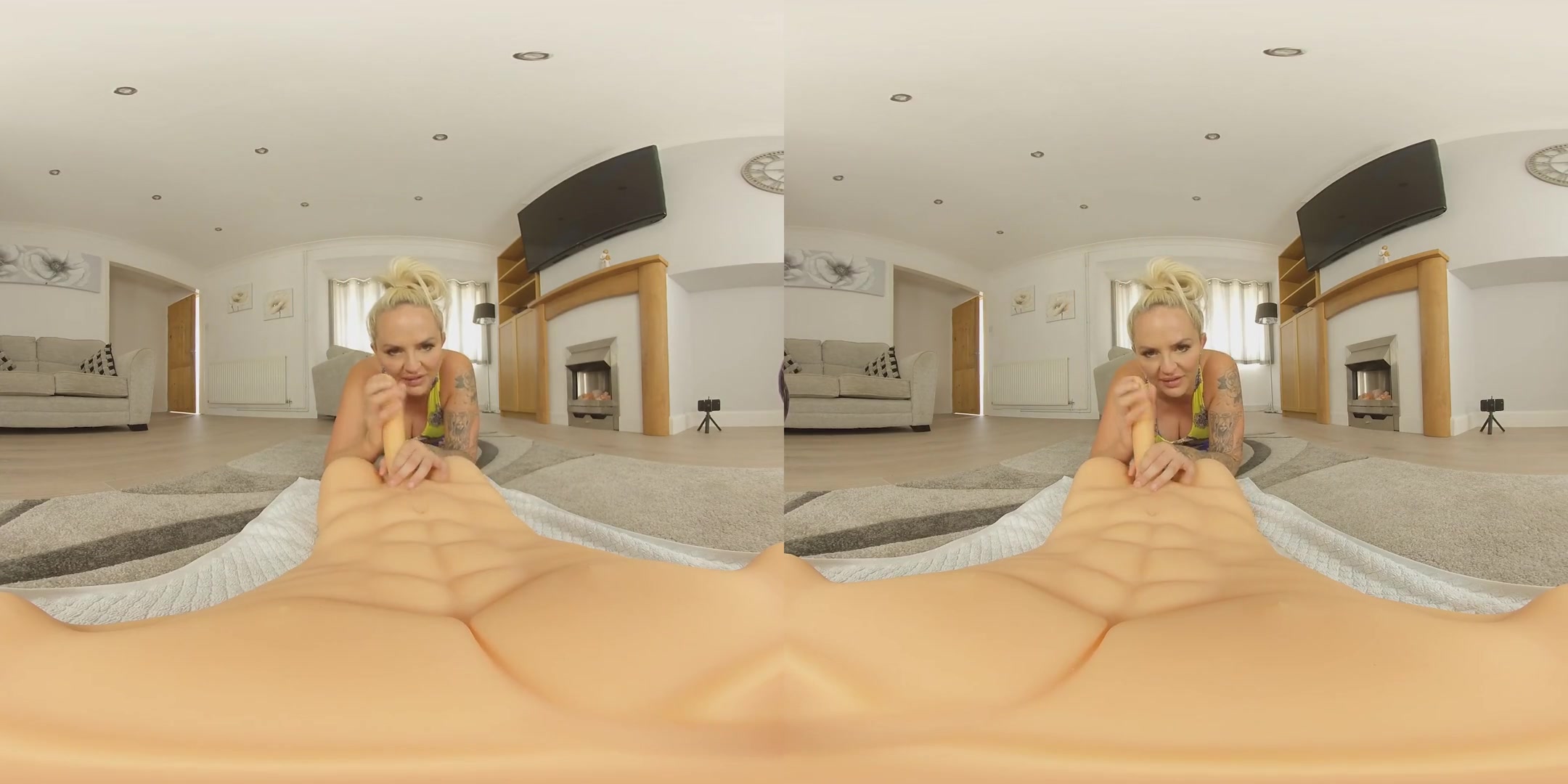 Louise Lee, Fucking A Wanker - Amateur Blonde with Tattoos Rides a Tommy Torso POV