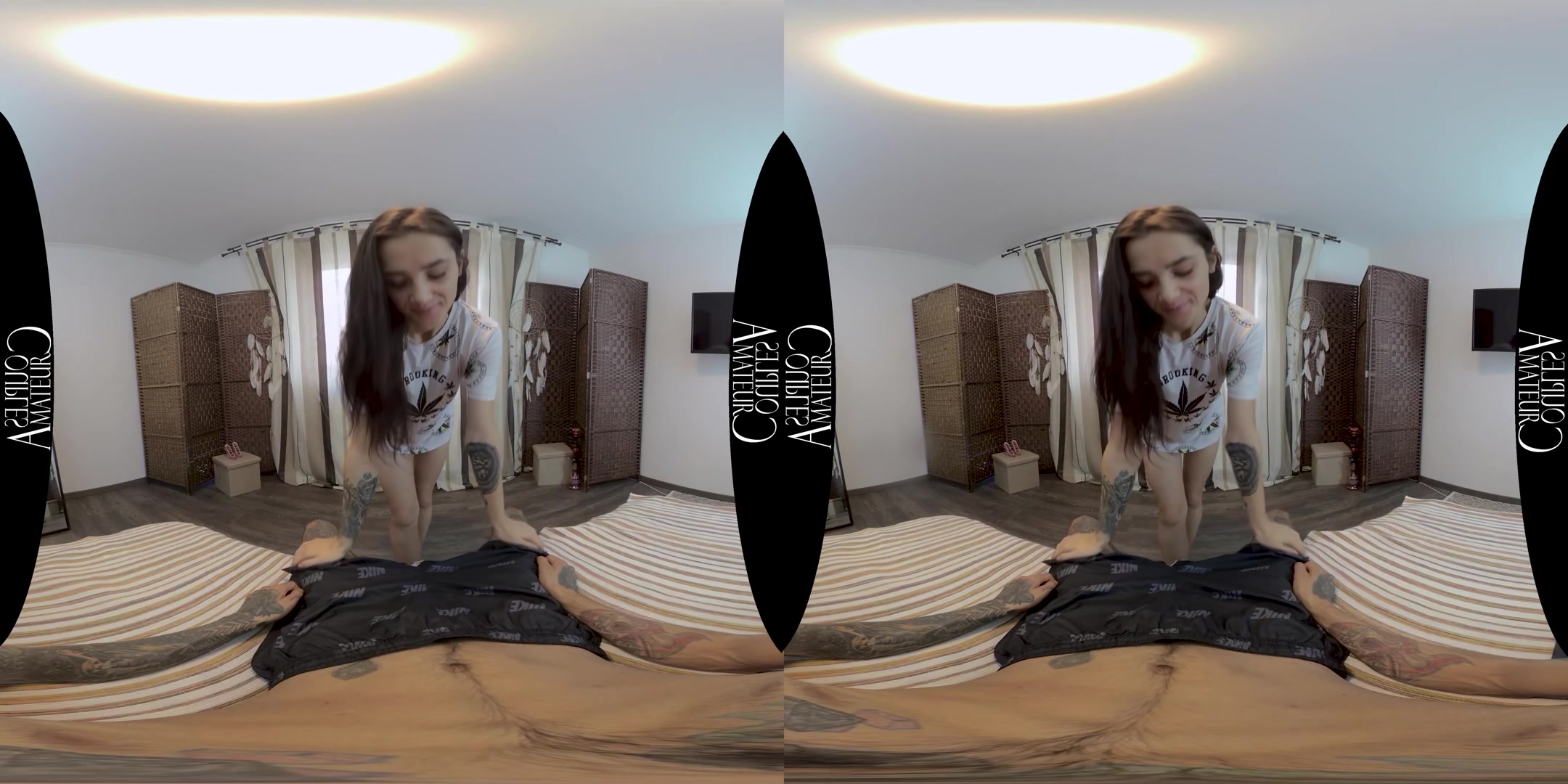 First Time Anal For This Skinny Brunette - AmateurCouplesVR