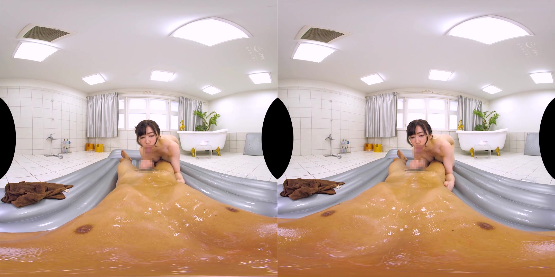 Bareback Creampie Sex with Busty Soapland Girl 2 - Big Tits Asian Erotic Massage Creampie
