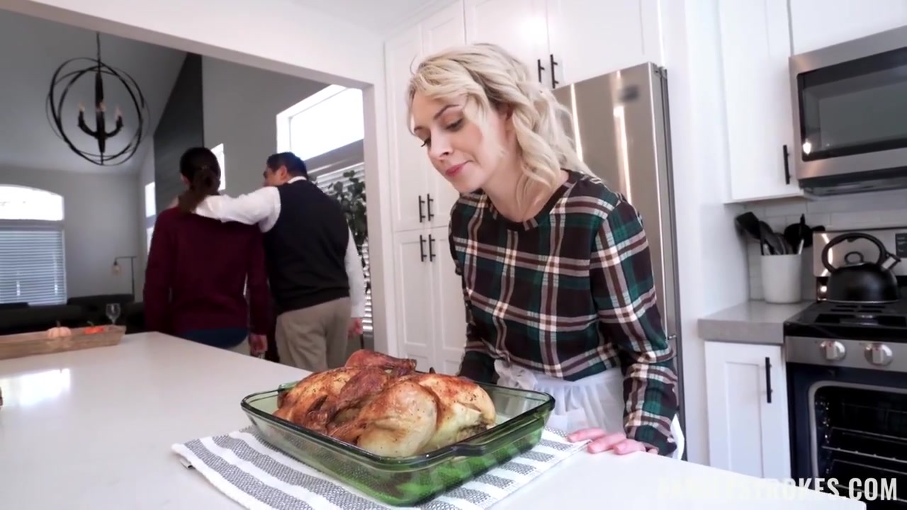 Blonde teen 18+ Gives Cummy Handjob