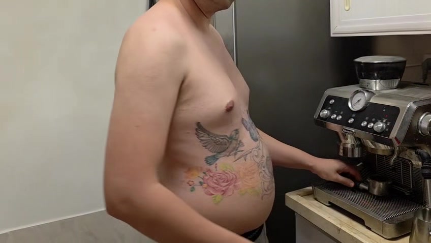 Making coffee and fucking
