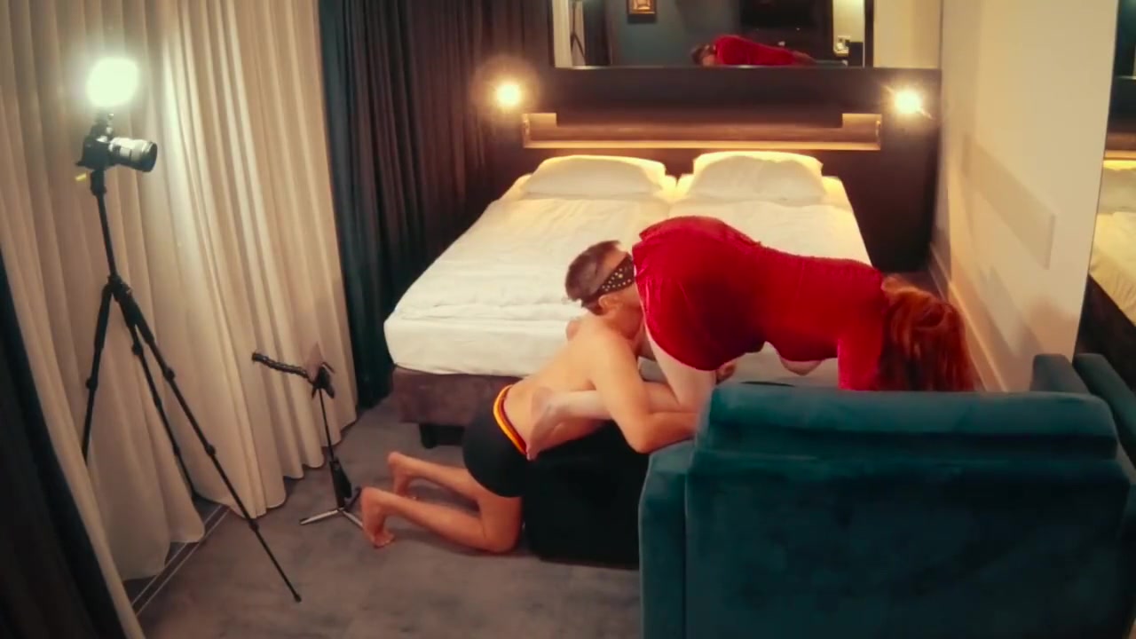 Facefuck Orgasm and Screaming DoggyStyle - Big Ass Ginger in Red Dress