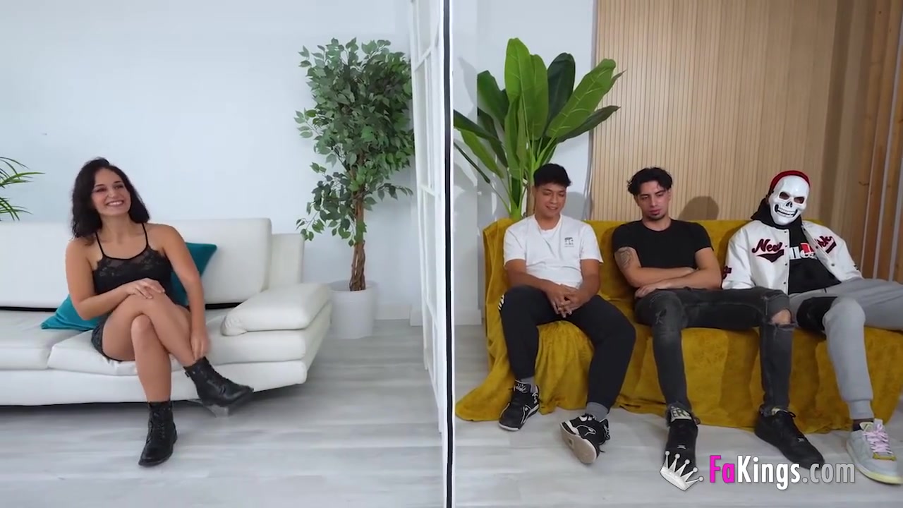 Amazing Sexy Blind Date With Rebeka Rock And Several Young Rookies!